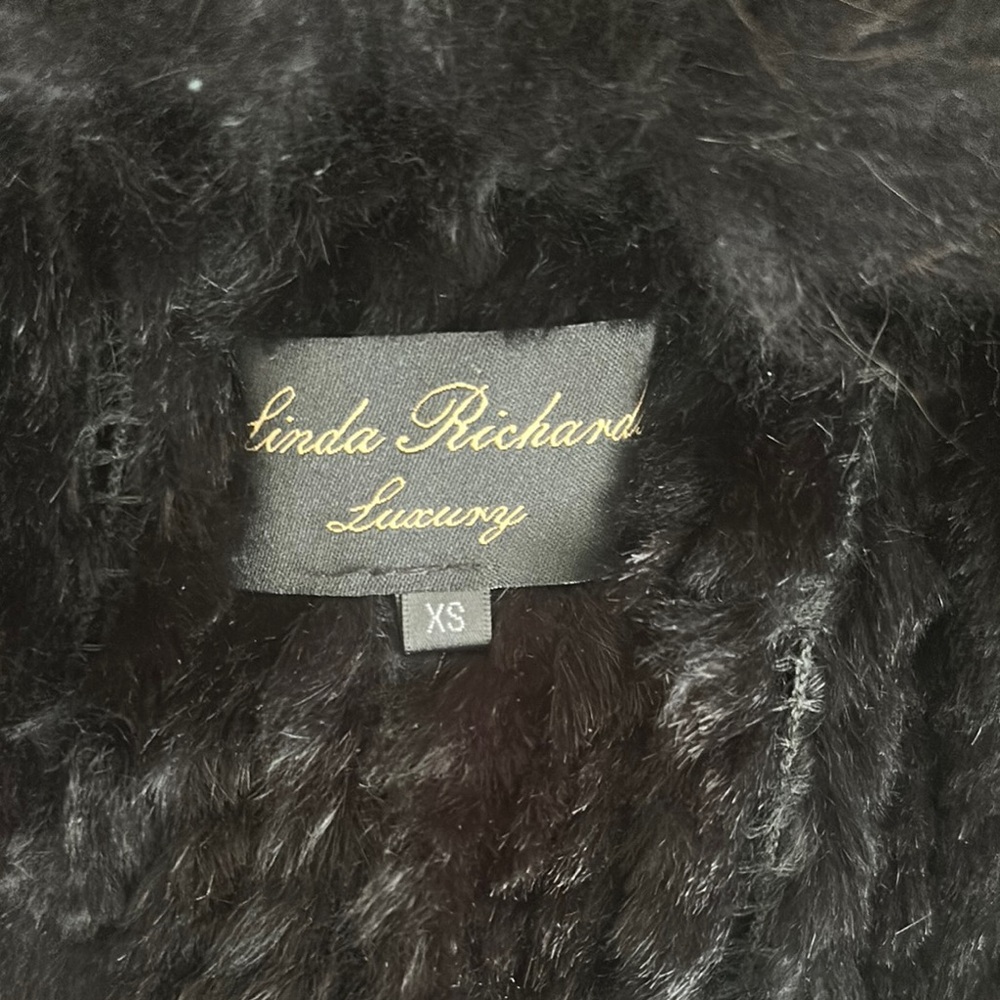 Linda Richards Black Fur Coat